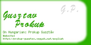 gusztav prokup business card